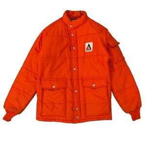 Vintage 70s SWINGSTER Allis Chalmers Farmer Jacket Orange Size S